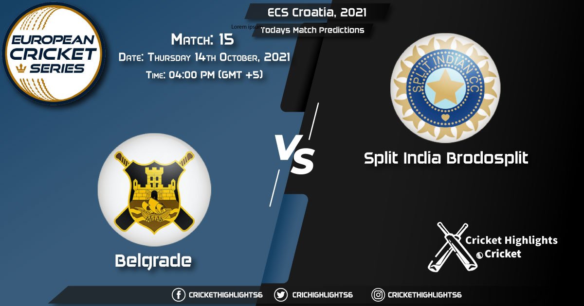 ECS Croatia, 2021, Match 15 BEL vs SIB, Playing 11 & Today's Match Predictions