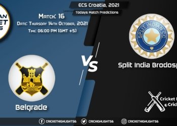 ECS Croatia, 2021, Match 16 BEL vs SIB, Playing 11 & Today's Match Predictions