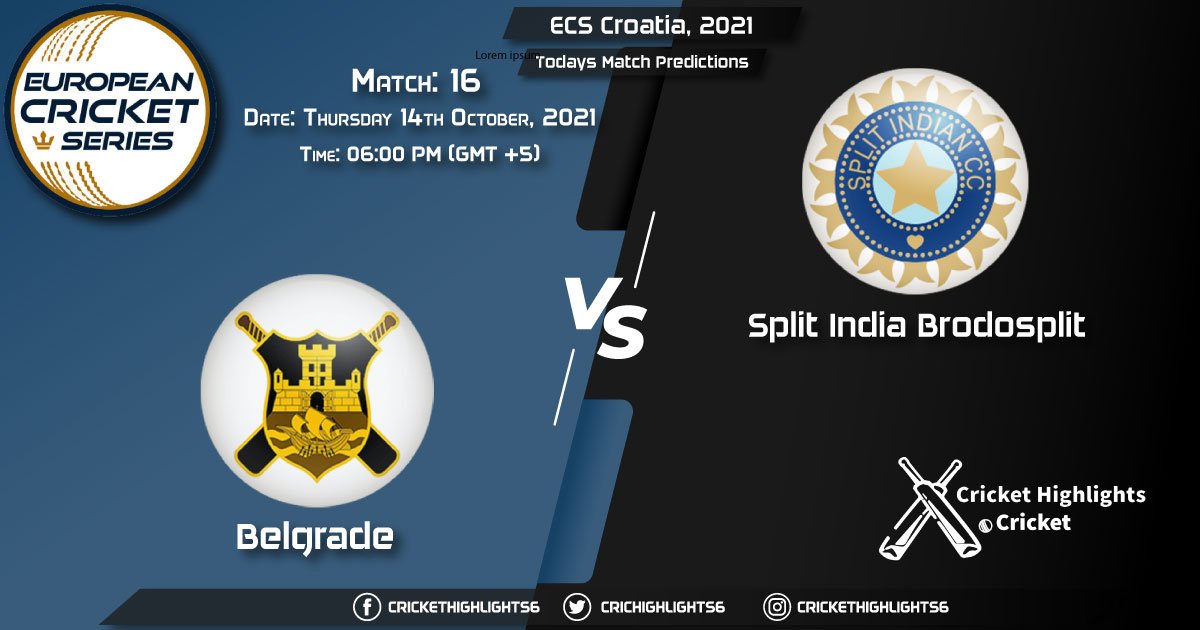 ECS Croatia, 2021, Match 16 BEL vs SIB, Playing 11 & Today's Match Predictions