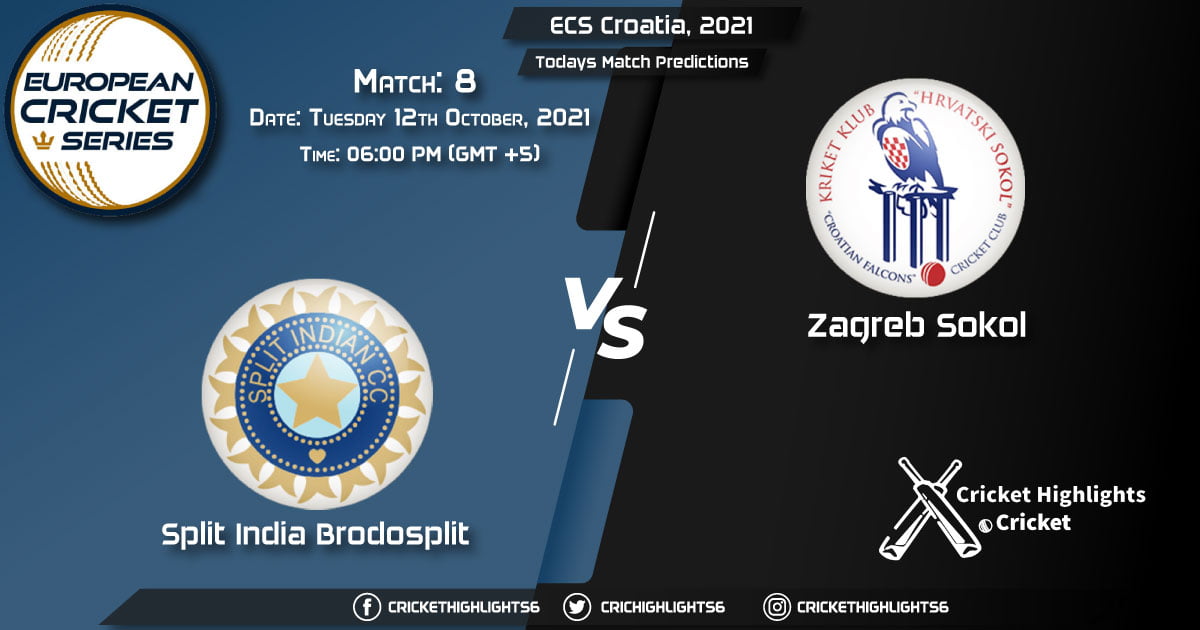 ECS Croatia, 2021, Match 8 SIB vs ZAS, Playing 11 & Today's Match Predictions