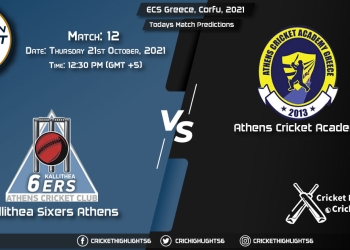 ECS Greece, Corfu, 2021, Match 12 KSA vs ACA, Playing 11 & Today's Match Predictions