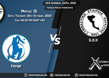 ECS Greece, Corfu, 2021, Match 15 FOR vs GEK, Playing 11 & Today's Match Predictions
