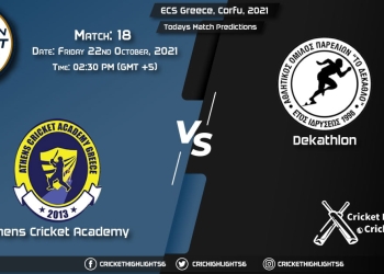 ECS Greece, Corfu, 2021, Match 18 ACA vs DEK, Playing 11 & Today's Match Predictions