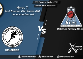 ECS Greece, Corfu, 2021, Match 7 DEK vs KSA, Playing 11 & Today's Match Predictions