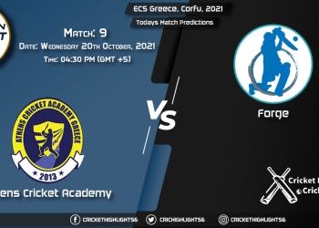 ECS Greece, Corfu, 2021, Match 9: ACA vs FOR, Playing 11 & Today's Match Predictions