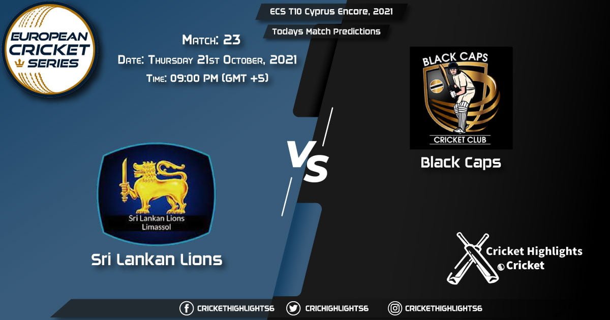 ECS T10 Cyprus Encore, 2021, Match 23 SLL vs BCP, Playing 11 & Today's Match Predictions