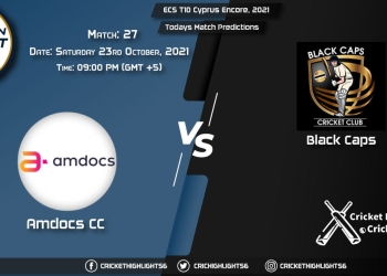ECS T10 Cyprus Encore, 2021, Match 27 AMD vs BCP, Playing 11 & Today's Match Predictions