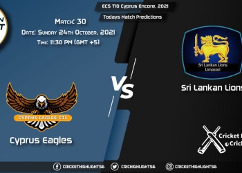 ECS T10 Cyprus Encore, 2021, Match 30 CES vs SLL, Playing 11 & Today's Match Predictions