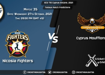 ECS T10 Cyprus Encore, 2021, Match 35 NFCC vs CYM, Playing 11 & Today's Match Predictions