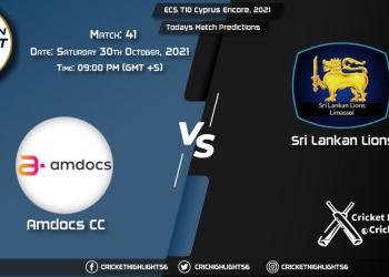 ECS T10 Cyprus Encore, 2021, Match 41 AMD vs SLL, Playing 11 & Today's Match Predictions