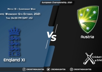 ENG XI vs AUT Live Score Match 13 - Championship week, Playing 11 Live Match Today, October 6, 2021, European Championship, 2021