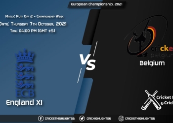 ENG XI vs BEL Live Score Match Play Off 2 - Championship week, Playing 11 Live Match Today, October 7, 2021, European Championship, 2021