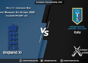 ENG XI vs ITA Live Score Match 11 - Championship week, Playing 11 Live Match Today, October 6, 2021, European Championship, 2021