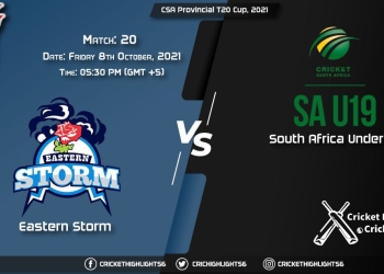ES vs SA-U19 Live Score Match 20, Playing 11 Live Match Today, October 8, 2021, CSA Provincial T20 Cup, 2021