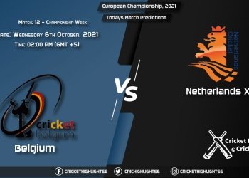 European Championship, 2021, Championship Week - Match 12 BEL vs NED XI, Playing 11 & Today's Match Predictions