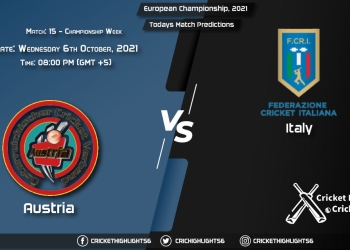 European Championship, 2021, Championship Week - Match 15 AUT vs ITA, Playing 11 & Today's Match Predictions