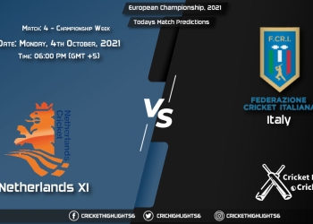 European Championship, 2021, Championship Week - Match 4 NED XI vs ITA, Playing 11 & Today's Match Predictions