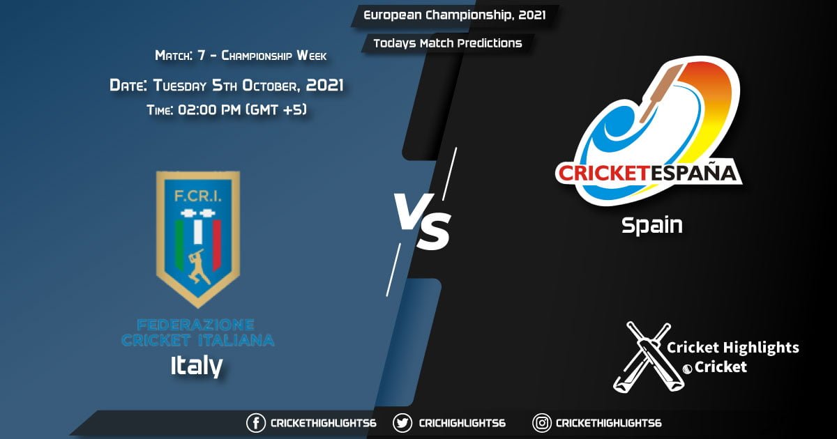 European Championship, 2021, Championship Week - Match 7 ITA vs SPA Playing 11 & Today's Match Predictions