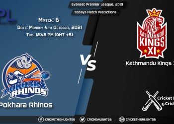 Everest Premier League, 2021, Match 6 PR vs KK, Playing 11 Today's Match Predictions