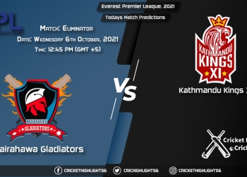 Everest Premier League, 2021, Match Eliminator BG vs KK, Playing 11 & Today's Match Predictions