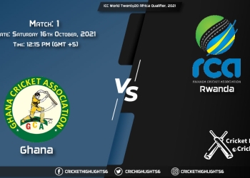 GHA vs RWA Live Score Match 1, Playing 11 Live Match Today, October 16, 2021, ICC World Twenty20 Africa Qualifier, 2021