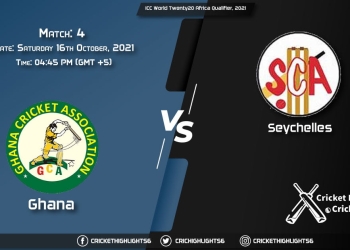 GHA vs SEY Live Score Match 4, Playing 11 Live Match Today, October 16, 2021, ICC World Twenty20 Africa Qualifier, 2021