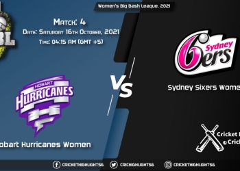 HB-W vs SS-W Live Score Match 4, Playing 11 Live Match Today, October 16, 2021, Women's Big Bash League, 2021
