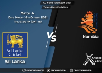 ICC World Twenty20, 2021, Match 4 SL vs NAM, Playing 11 & Today's Match Predictions