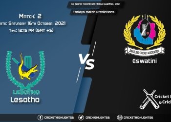 ICC World Twenty20 Africa Qualifier, 2021, Match 2 LES vs SWZ, Playing 11 & Today's Match Predictions