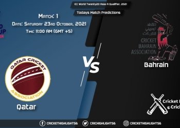ICC World Twenty20 Asia A Qualifier, 2021, Match 1 QAT vs BAH, Playing 11 & Today's Match Predictions