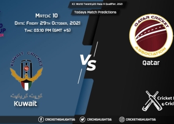 ICC World Twenty20 Asia A Qualifier, 2021, Match 10 KUW vs QAT, Playing 11 & Today's Match Predictions