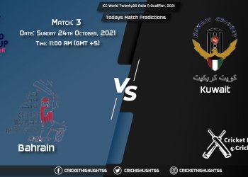 ICC World Twenty20 Asia A Qualifier, 2021, Match 3 BAH vs KUW, Playing 11 & Today's Match Predictions