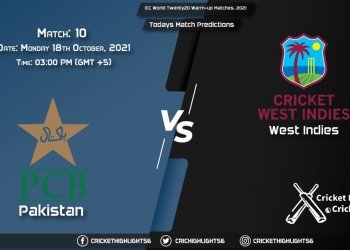 ICC World Twenty20 Warm-up Matches, 2021, Match 10 PAK vs WI, Playing 11 & Today's Match Predictions