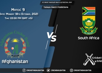 ICC World Twenty20 Warm-up Matches, 2021, Match 9 AFG vs SA, Playing 11 & Today's Match Predictions