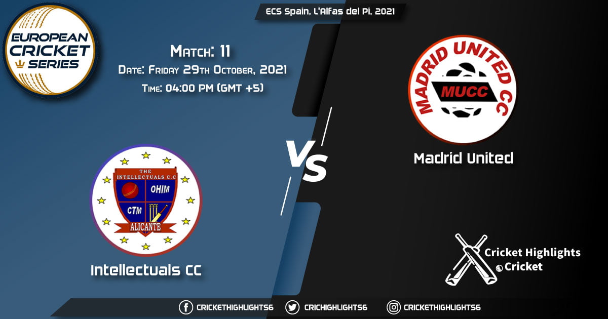 INT vs MAU Live Score Match 11, Playing 11 Live Match Today, October 29, 2021, ECS Spain, L'Alfas del Pi, 2021