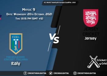ITA vs JER Live Score Match 9, Playing 11 Live Match Today, October 20, 2021, ICC World Twenty20 Europe Qualifier, 2021