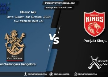 Indian Premier League, 2021, Match 48 RCB vs PBKS, Playing 11 & Today's Match Predictions