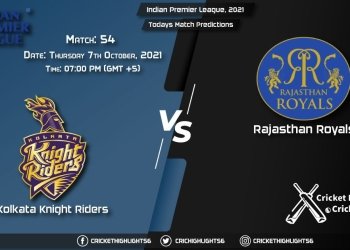 Indian Premier League, 2021, Match 54 KKR vs RR, Playing 11 & Today's Match Predictions