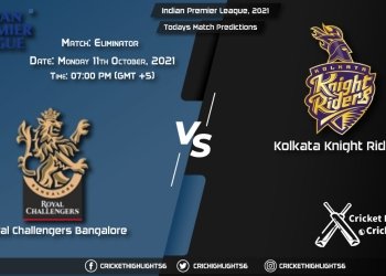 Indian Premier League, 2021, Match Eliminator RCB vs KKR, Playing 11 & Today's Match Predictions