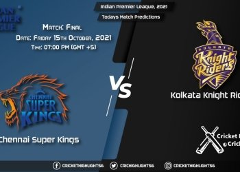 Indian Premier League, 2021, Match Final CSK vs KKR, Playing 11 & Today's Match Predictions