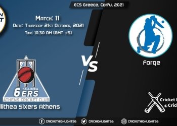 KSA vs FOR Live Score Match 11, Playing 11 Live Match Today, October 21, 2021, ECS Greece, Corfu, 2021