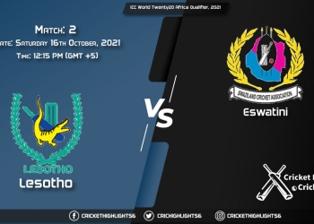 LES vs SWZ Live Score Match 2, Playing 11 Live Match Today, October 16, 2021, ICC World Twenty20 Africa Qualifier, 2021