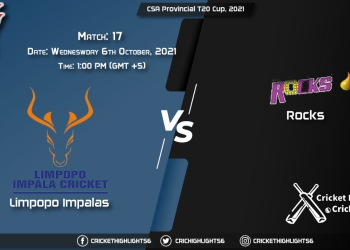 LIM vs ROC Live Score Match 17, Playing 11 Live Match Today, October 6, 2021, CSA Provincial T20 Cup, 2021