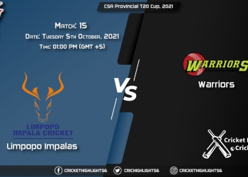 LIM vs WAR Live Score Match 15, Playing 11 Live Match Today, October 5, 2021, CSA Provincial T20 Cup, 2021