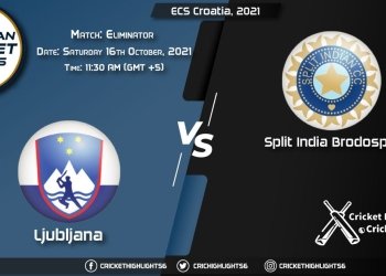 LJU vs SIB Live Score Match Eliminator, Playing 11 Live Match Today, October 16, 2021, ECS Croatia, 2021
