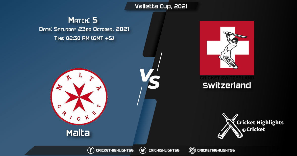 MAL vs SWL Live Score Match 5, Playing 11 Live Match Today, October 23, 2021, Valletta Cup, 2021