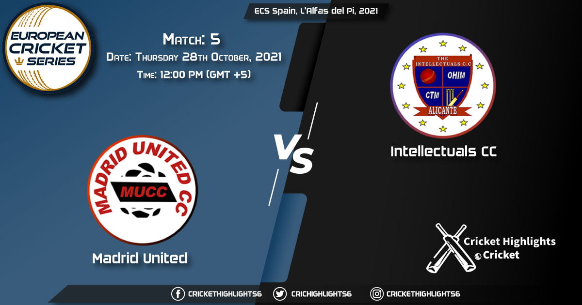 MAU vs INT Live Score Match 5, Playing 11 Live Match Today, October 28, 2021, ECS Spain, L'Alfas del Pi, 2021