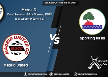 MAU vs SPA Live Score Match 6, Playing 11 Live Match Today, October 28, 2021, ECS Spain, L'Alfas del Pi, 2021