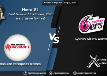 MR-W vs SS-W Live Score Match 21, Playing 11 Live Match Today, October 30, 2021, Women's Big Bash League, 2021