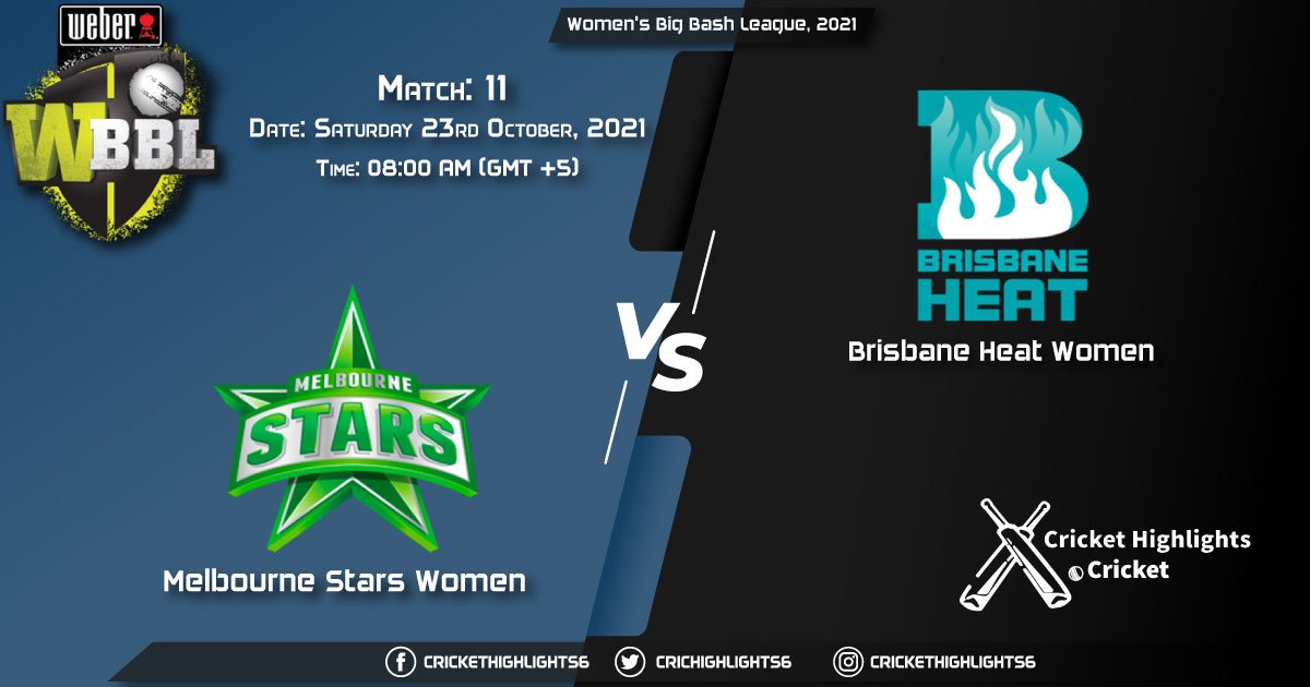 MS-W vs BH-W Live Score Match 11, Playing 11 Live Match Today, October 23, 2021, Women's Big Bash League, 2021